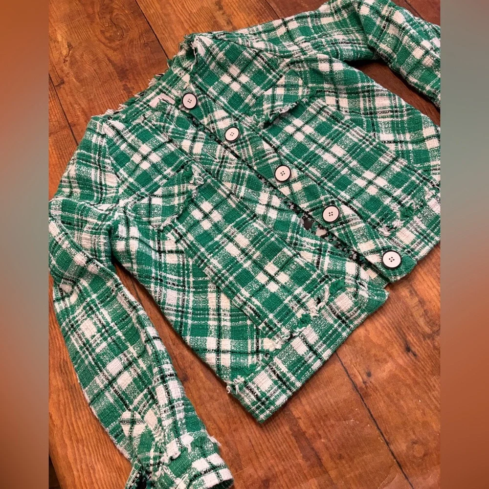 CAbi Green Plaid‎ Library Jacket - Picture 2 of 8